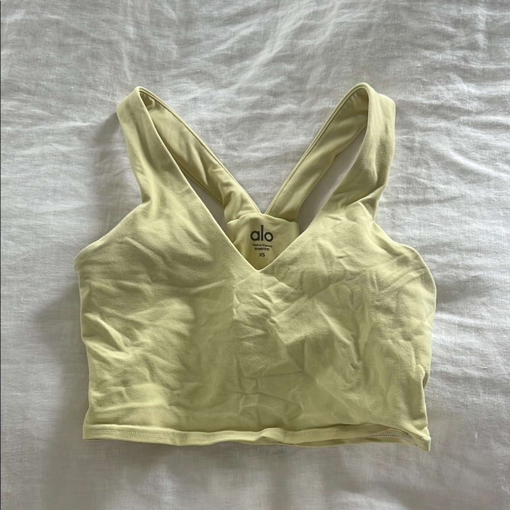 ALO Yoga Pale Yellow Sports Bra/Tank top